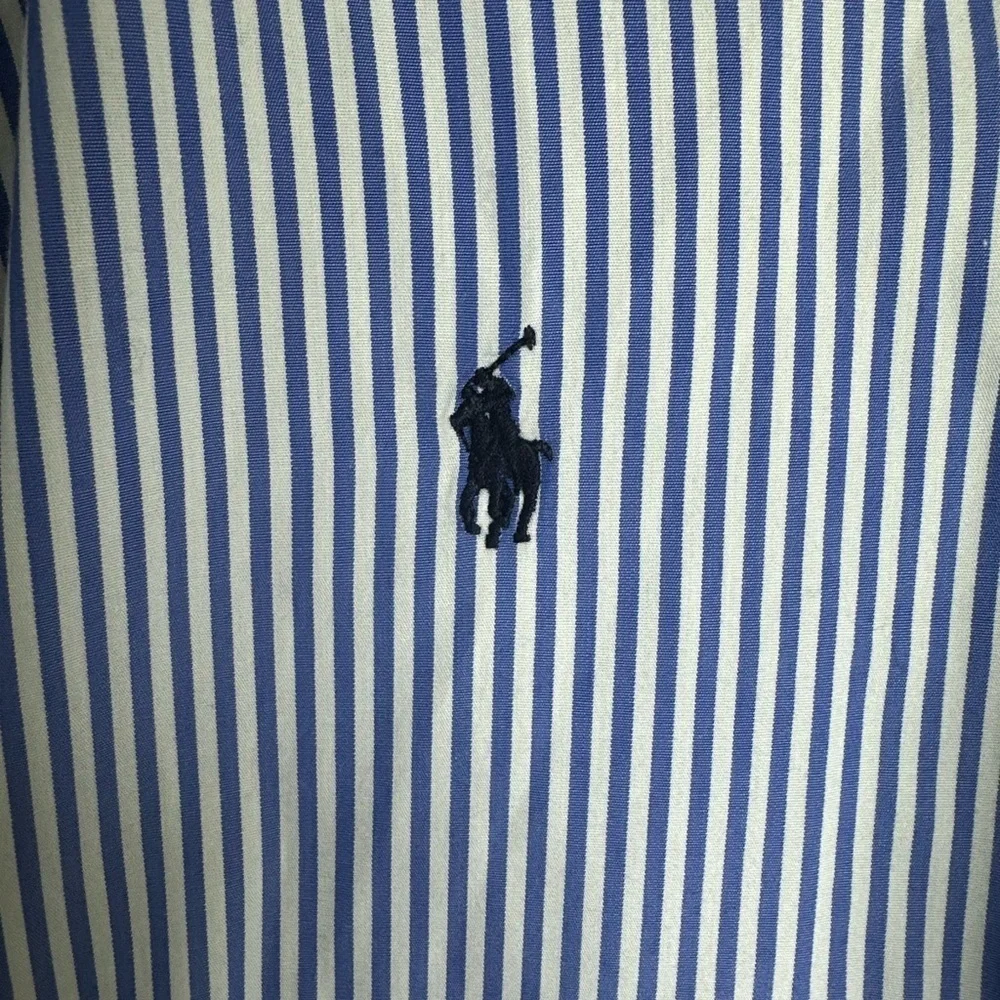 Ralph Lauren Boys Casual Blue Striped Button-Down Shirt – Size 18/20